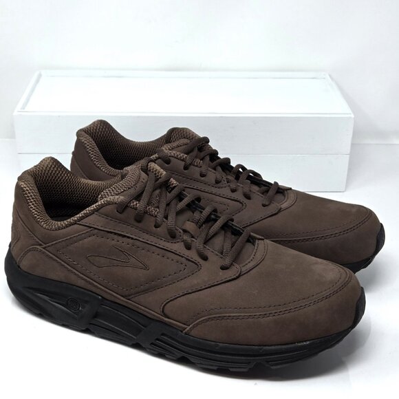 Brooks Addiction Walker 2 Brown Leather Trainer US 12.5 Narrow Suede Comfort - Picture 8 of 8